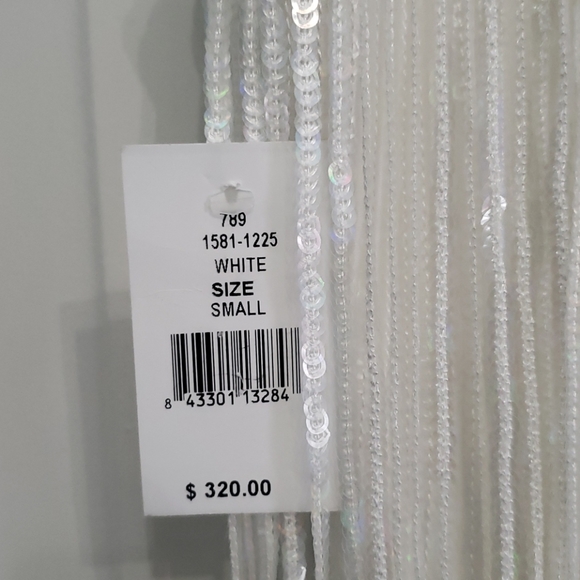 ✨NWT Dress The Population White Roxy Fringe Dress - Picture 4 of 7